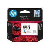 HP 650 originalna trobarvna kartuša Ink Advantage
