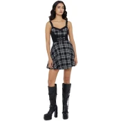 Ženska obleka KILLSTAR - Banshees Echo - Tartan - KSRA012089