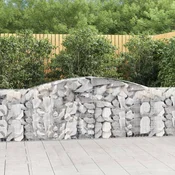 Gabionska košara s lukom 400x30x100/120 cm pocincano željezo