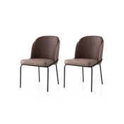 Hanah Home Set trpezarijskih stolica Dore 194 V2, 2 komada, Braon