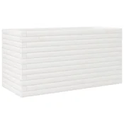 Vidaxl Vrtno cvetlično korito belo 90x40x45,5 cm trdna borovina