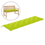 Vidaxl Blazina za vrtno klop svetlo zelena 180x50x7 cm oxford tkanina