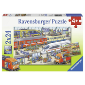 Ravensburger Zaposlena železniška postaja, sestavljanka 2x24 kosov