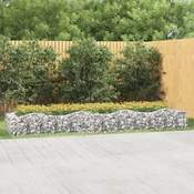 Vidaxl Obokana gabionska visoka greda 400x100x50 cm pocinkano železo