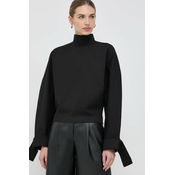 Bluza Victoria Beckham za žene, boja: crna, bez uzorka