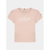 Tommy Hilfiger Majica Hilfiger Script Tee S/S KG0KG07714 Roza Regular Fit