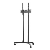 VEVOR TV regal na kolesih, mobilni TV voziček, 69,5x46x135,5 cm, nastavljiv