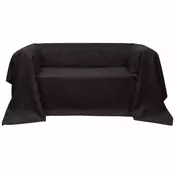 vidaXL Prevleka za Kavč Mikro Semiš Rjava 140 x 210 cm