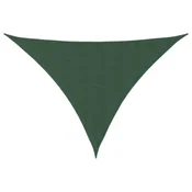 Vidaxl Senčno jadro oksford blago trikotno 3x3x4,24 m temno zeleno