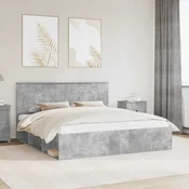Krevetna konstrukcija Beton 180 x 200 cm Cvrsto borovo drvo