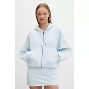 GUESS JEANS Jopa na zadrgo  pastelno modra / bela