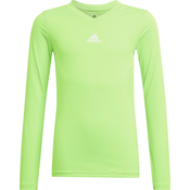 Otroška dolga majica adidas Performance TEAM BASE TEE Y zelena barva, GN7513