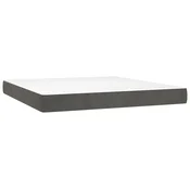 Vidaxl Vzmetnica z žepkasto vzmetjo srednje trdote temno siva 160x200x20 cm žamet
