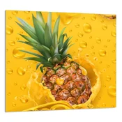 shumee STEKLENA PLOŠČA ZA KUHINJO 65x60 Ananas