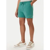 Tommy Jeans Športne kratke hlače Contrast Linear DM0DM22697 Zelena Regular Fit