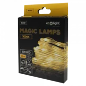 slomart Eco Light Magične LED lučke, 100 LED, 3000K, 10m, upravljanje z aplikacijo