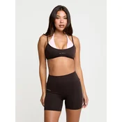 YO-GAYA Športni nederček Layered Halter Bra temno rjava