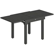 Homestar Vrtna miza raztegljiva 80x80x75 cm ali 160x80x75 cm črna