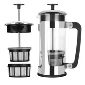 French press aparat za kavo PRESS P5 530 ml, srebrna, steklo / poliran nerjaveče jeklo, Espro