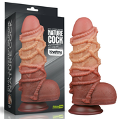 9.5 Dual layered Platinum Silicone Cock with Rope, LVTOY00678 / 0840