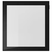 GLASSVIK Staklena vrata, crna/bistro staklo, 60x64 cm