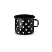 Lonček črn s pikami 0,37l 8cm