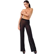Noir Handmade F374 Onyx Sheer Palazzo Black XXXL