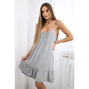 Dress with thin straps gray
