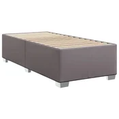 Vidaxl Posteljni okvir siv 90x190 cm umetno usnje