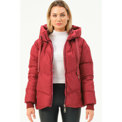 Z6771 DEWBERRY WOMENS COAT-BURGUNDY
