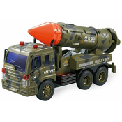 Lamps vojaški tovornjak z raketo, baterije