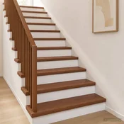 vidaXL Stopnice 2 kos 90 x 30 x 2 cm Temno rjava Masivno hrastovo les