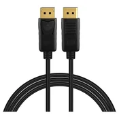 Savio CL-204 DisplayPort 1.4 kabel, 1m, črn