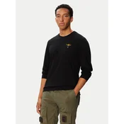 Aeronautica Militare Majica z dolgimi rokavi 262TS2390UJ00372 Črna Regular Fit