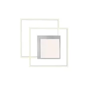 HELL LED-stropna svetilka Karo, v barvi aluminija, dolžina 62 cm, kovinska, CCT - Dnevna soba/jedilnica - Sodobni - matirani aluminij - Kovina