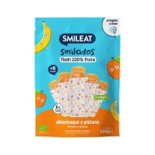Smileat ORGANIC 100% sadni sladoledi za zamrzovanje marelica in banana 5 kom 6M+, 250g