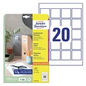 ETIKETE POSEBNIH OBLIK ZA OZNAČEVANJE ZA QR KODE S PERMANENTNIM LEPILOM L7121-25