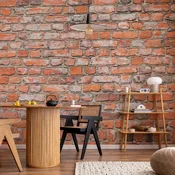 shumee Foto tapeta - Loft wall - vzorec, ki posnema staro rdečo opeko