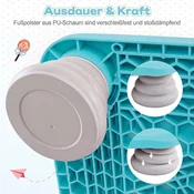 Northix Otroški mini trampolin, 25,5 z nedrsečimi podlogami za noge, moder