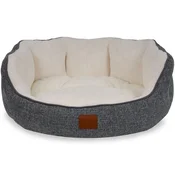 Paws & Whiskers Krevet za ljubimce Coco, 70 x 80 x 10 cm, Sivo-beli