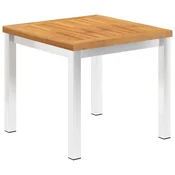 Vidaxl Vrtna stranska mizica 45x45x38 cm akacija in nerjaveče jeklo