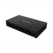 LANBERG DSM1-1008 Gigabit Ethernet stikalo, 8x 1Gb/s, neupravljano, kovinsko ohišje
