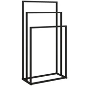Homestar Samostoječi obešalnik za brisače s 3 palicami 45x215x85 cm črne barve