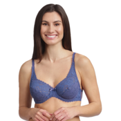 PLAYTEX FLOWER ELEGANCE RCS UNDERWIRE BRA - Womens Lace Bra with Underwire - Light Blue