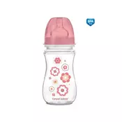 Canpol baby Flašica široki vrat, antikolik - Easy start - newborn baby 240 ml - Pink