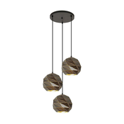 ITALUX PND-2424-3S-GR+GD - Viseci luster na sajli PALERMO 3xE27/40W/230V