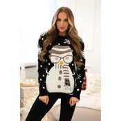 Christmas sweater with black snowman