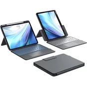 shumee Ovitek za iPad Air 13”/Pro 12.9” CHESONA DD1209-GY-DE-B s tipkovnico, siv