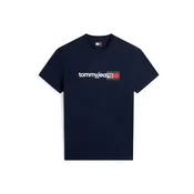 Tommy Jeans Majica Essential temno modra/rdeča/bela