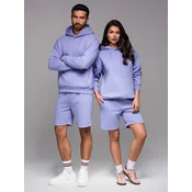 Ombre UNISEX sweatshirt set for couples hoodie + athleisure style shorts